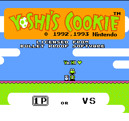 Yoshi's Cookie (USA) Title Screen